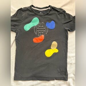 Youth Boys L (13/14) Adidas Harden Vol 5 Basketball T-shirt Black Logo Rare